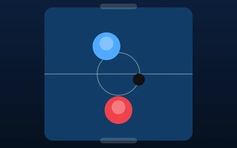 Air Hockey — Flick the puck past the computer’s mallet.