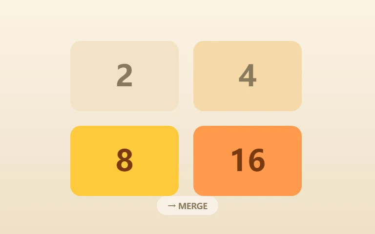 Merge 2048 — Slide tiles, merge equals, reach 2048.
