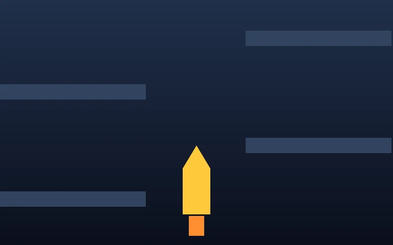 Rocket Climb — Thrust upward through the shaft, grab the fuel.