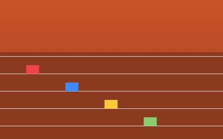 Sprint 100 — Alternate keys, run the 100m, beat the field.